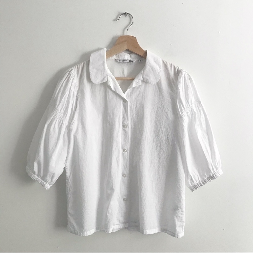 Uniqlo JW Anderson Puff Sleeve Cotton Blouse